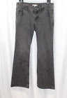 CAbi Womens Grey Bootcut Jeans Flap Pockets 10