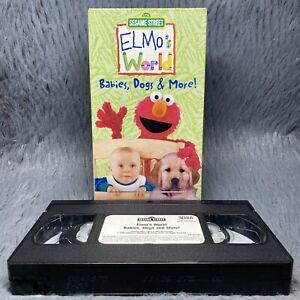 Elmos World Babies, Dogs & More VHS Tape 2000 Sesame Street Muppets Education