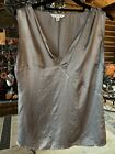 Cabi Silk Sleeveless Top, Taupe, Size Small
