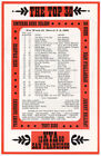 KYA Radio Survey 1968 Top 30 Handbill Otis Redding Temptations Sly Family Stone