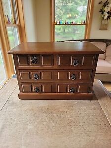 Vintage A Price Import 4 DRAWER Music JEWELRY CHEST  BOX Wood