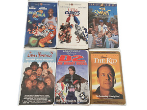 Lot of 6 Little Giants The Kid Sandlot Space Jam VHS Tape Vintage Movie Y2K 90s
