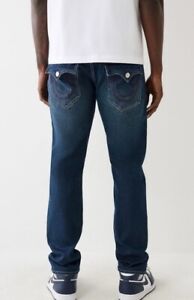 True Religion Geno Flap Slim Fit Jeans Dark Blue 107796 Sizes 32 33 34 36 38