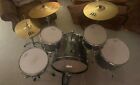 6 Piece Ludwig Backbeat kit, Remo Toms And Snare, Ride, Crash And Snare