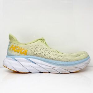 Hoka One One Mens Clifton 8 1119393 BSSNG Yellow Running Shoes Sneakers Sz 11 D