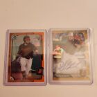 Lot DJ Stewart: Gold Rookie Auto /50 and Orange 1st Bowman Refractor /25 NY MET