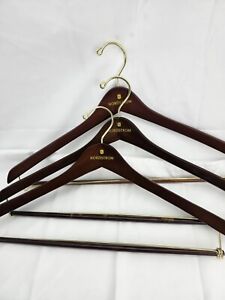 Nordstrom Sturdy Wooden Suit / Coat Hangers Beautiful! Set Of 3!