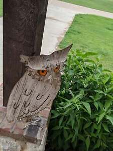 Owl Home Decor, Metal Owl Statue, Owl Decoration for Home, Metal Owl Yard Art