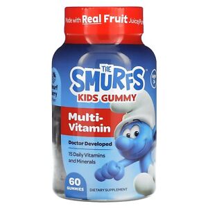 The Smurfs Kids Gummy Multi-Vitamin and Minerals , Ages 3+, 60 Berry Gummies