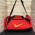Nike Med. Duffel Gym Bag RN 56323 18” Length Red Black Shoulder Orange Swoosh