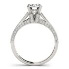 1.40 Ct Simulated Diamond Engagement Wedding Ring 10K Solid White Wedding gift