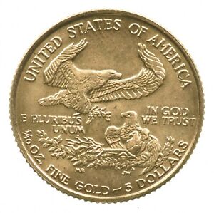 Random Date 1986-2023 $5 1/10 th Oz Gold American Eagle US Mint BU