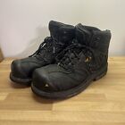 Mens KEEN Black Leather Steel Toe Work Boots Waterproof Size 10d