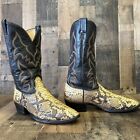 Nocona Vintage Snakeskin Cowboy Boots Mens 11 D