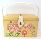 Enid Collins Of Texas Vintage Wooden Purse Box Bag - Les Fleurs