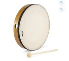 10 Inch Hand Drum Music Percussion Wood Frame Drum with Beater