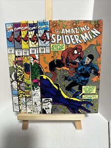 Lot Of 5- The Amazing Spider-Man #340, 341, 343, 348 & 349 Marvel 1990