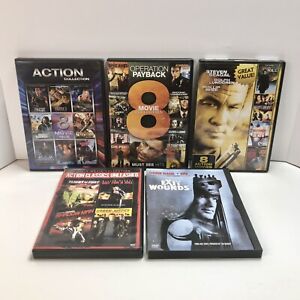 Action Movies DVD Lot (9 DVDs 29 Movies) Seagal, Lundgren, Norris, Van Damme