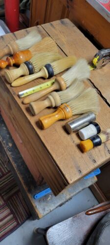 Vintage  Antique Shaving Brushes & Neck Duster Mixed Lot Shaving Stick Tin