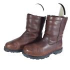 UGG Men's Beacon US 9 Brown Leather Suede Sheepskin Lined Pull On Boots