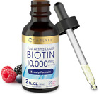 Liquid Biotin 10000mcg | Extra Strength Gel Drops | 2 oz | by Carlyle