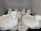 New ListingVTG Set of 9 Milk Glass Harvest by Grape Snack Lunch Plates Cups