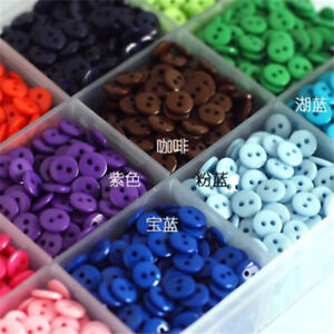2 Holes 9mm Round Resin Buttons Scrapbooking Sewing DIY Craft 28 Colors 100Pcs