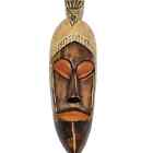 African Mask Wall Decor Ghana Wood Tribal Art Ethnic Cultural Face Bohemian 18