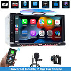 Double 2 Din Car Stereo CD DVD Player Apple CarPlay/Android Auto Radio In-Dash