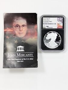 2021-W American Silver Eagle T-1 NGC PF70 Mercanti Black Core First Day of Issue