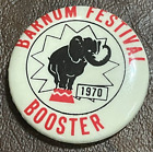 Barnum Festival 1970 booster ELEPHANT Pin Button Vintage