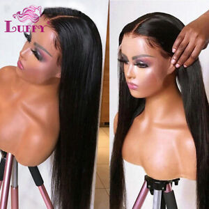13*6 HD Lace Front Wigs Straight Brazilian Human Hair With Baby Hair Fake Scalp