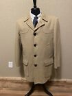Vintage Pendleton Men’s 44 Wool Over Coat Lined Brown Button Up USA Jacket