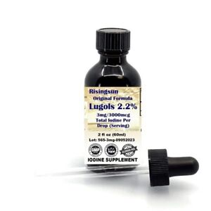 Original Lugols 2% Iodine Solution*3mg*1200 servings*Natural Organic*Non GMO