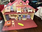 Bluey Family Home Playset Pack & Go House W/ Accessories & 4 Figures