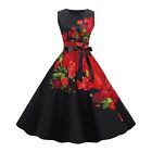 Women's Vintage Cocktail Dress 1950s Retro Cocktail Sleeveless Swing Party Dress