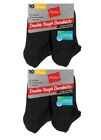 Hanes Boys Double Tough Durability No Show Socks 10 Pair Size Lg(shoe size 3-9)