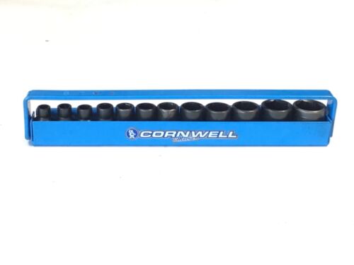 Cornwell Tools USA 12 Piece 1/4” Drive Metric Shallow Impact Socket Set 5MM-15MM