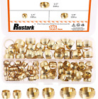 New Listing105Pcs 1/4” 3/8” 1/2” Brass Compression Fitting Sleeves Ferrules Assortment Kit