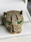 Effy 14K Yellow Gold Diamond Panther Head Limited Edition Ring $16470 Box 3.80ct