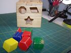 Melissa & Doug Shape Sorting Cube Classic Wooden Toy with 7 Shapes / Cubes
