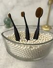 MAC 3 PIECE Oval Series MAKE UP BRUSH NWOB Discontinued Series Multi Use