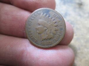 KEY DATE 1877 INDIAN HEAD 1 CENT PENNY Coin IN GOOD CONDITION