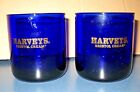 VINTAGE SET HARVEY'S BRISTOL CREAM COBALT BLUE GLASSES BAR SHOT GLASS TUMBLER