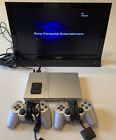 New ListingPlayStation 2 PS2 Slim SCPH-79001 Silver Console Bundle 2 Controllers Cables