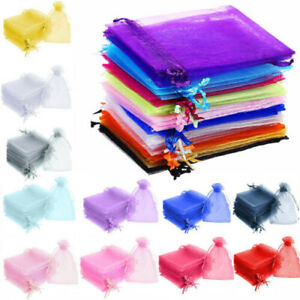 Drawstring Wedding Party Favor Gift Candy Sheer Bags Jewelry Pouch Organza