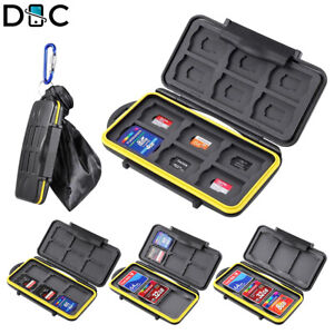 Memory Card Case Holder Storage For SD Micro SD CF TF Cards Water Resistant