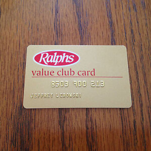 The Dude's ID Ralphs Club Card from The Big Lebowski Movie Prop Replica