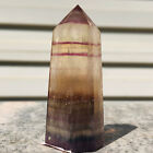 74g Natural Beautiful Color Fluorite Crystal Obelisk Quartz Healing Wand Point