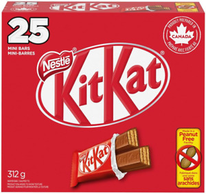 Nestle PEANUT FREE Kit Kat Snack Size Chocolate Bars From Canada 25ct/375g